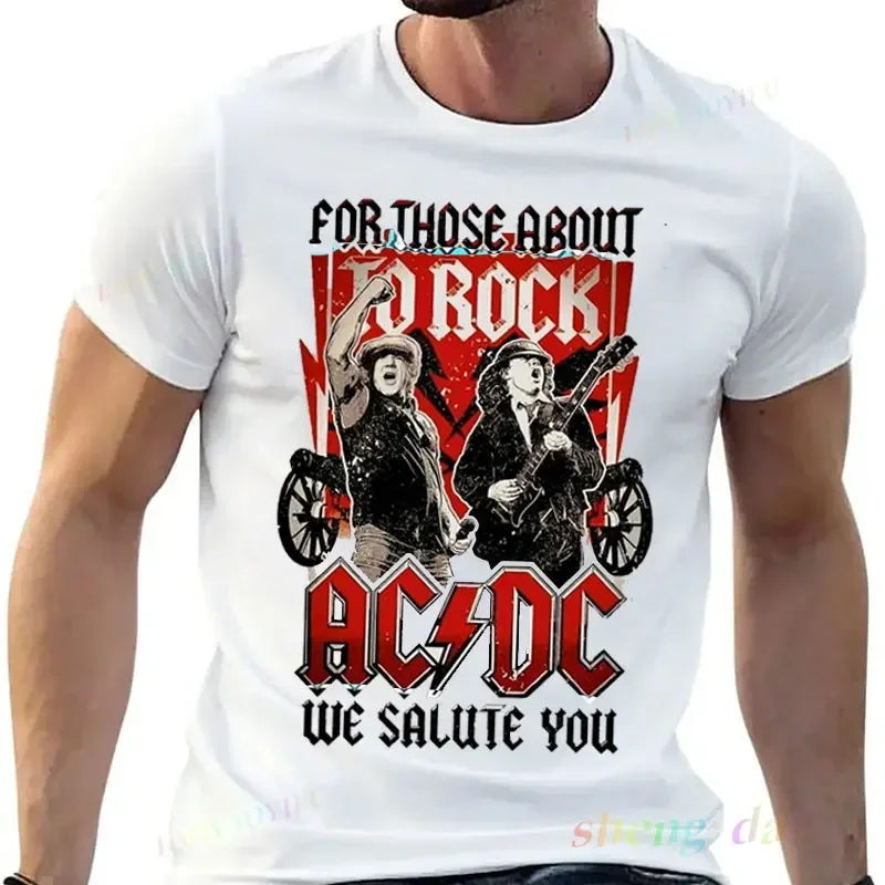 Men's classic vintage pop singer Printed T-shirt AC DC Rock band custom music men's cotton casual fashion short sleeve
Men's classic vintage pop singer Printed T-shirt AC DC Rock band custom music men's cotton casual fashion short sleeve