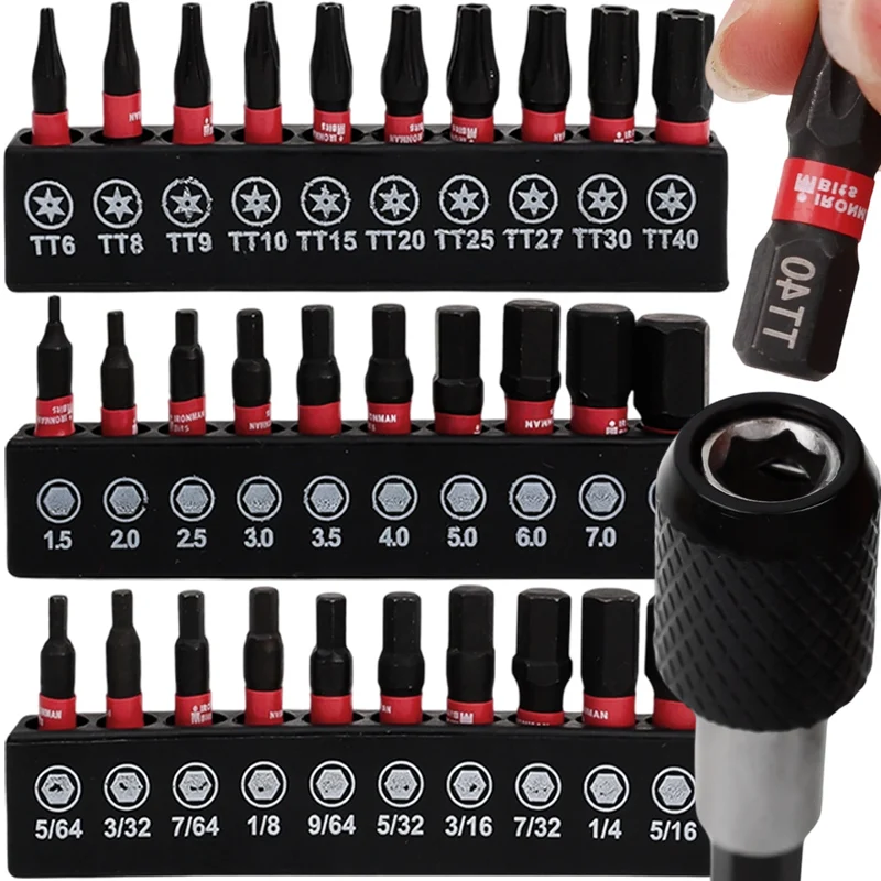 Набор ударных сверл с шестигранной головкой S2, стальные метрические магнитные отвертки, насадки-вставки с держателем для хранения, тормозные насадки Torx
Набор ударных сверл с шестигранной головкой S2, стальные метрические магнитные отвертки, насадки-вставки с держателем для хранения, тормозные насадки Torx