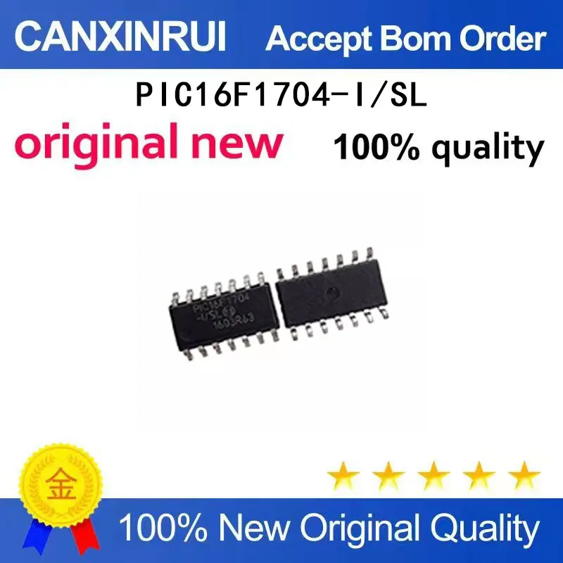 (5-100 Pieces) Brand new original PIC16F1704-I/SL PIC16F1704 SMT SOP14 8-bit controller chip
(5-100 Pieces) Brand new original PIC16F1704-I/SL PIC16F1704 SMT SOP14 8-bit controller chip