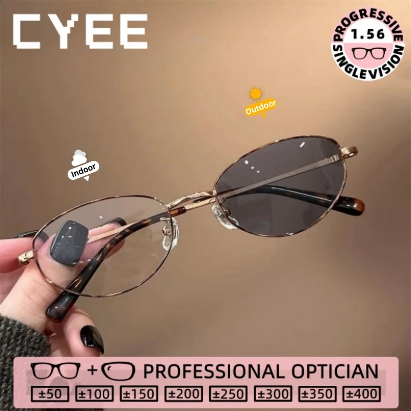 CYEE Comfortable Fit Titanium Round Reading Glasses Women Full Rim Photochromic Eyeglasses Custom Prescription Optical Eyewear
CYEE Comfortable Fit Titanium Round Reading Glasses Women Full Rim Photochromic Eyeglasses Custom Prescription Optical Eyewear
