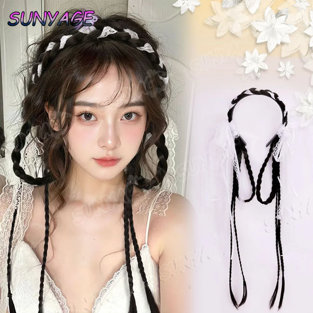 Synthetic wig Headband Wig Ballet princess style Lace Hanging ears Rabbit Twin braids Cute daily styling Fake hair accessories
Synthetic wig Headband Wig Ballet princess style Lace Hanging ears Rabbit Twin braids Cute daily styling Fake hair accessories