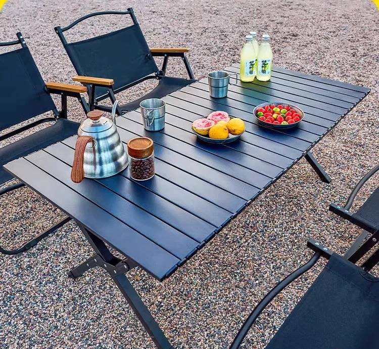 Outdoor portable aluminum alloy camping picnic tables and chairs camping supplies and equipment
Outdoor portable aluminum alloy camping picnic tables and chairs camping supplies and equipment