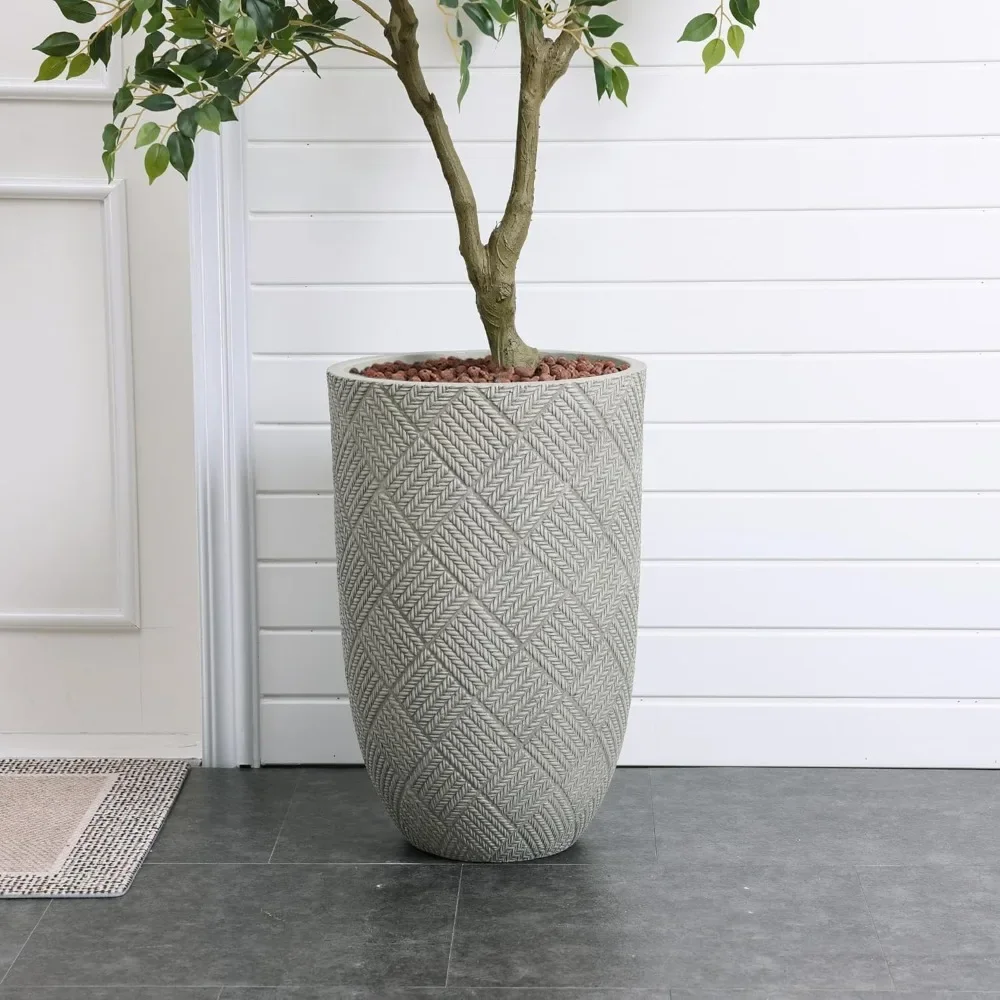 Concrete Tall Planters – Large Modern Gray Glen Pattern Plant Pots with Drainage Holes & Rubber Plug, for Outdoor & Indoor Decor
Concrete Tall Planters – Large Modern Gray Glen Pattern Plant Pots with Drainage Holes & Rubber Plug, for Outdoor & Indoor Decor