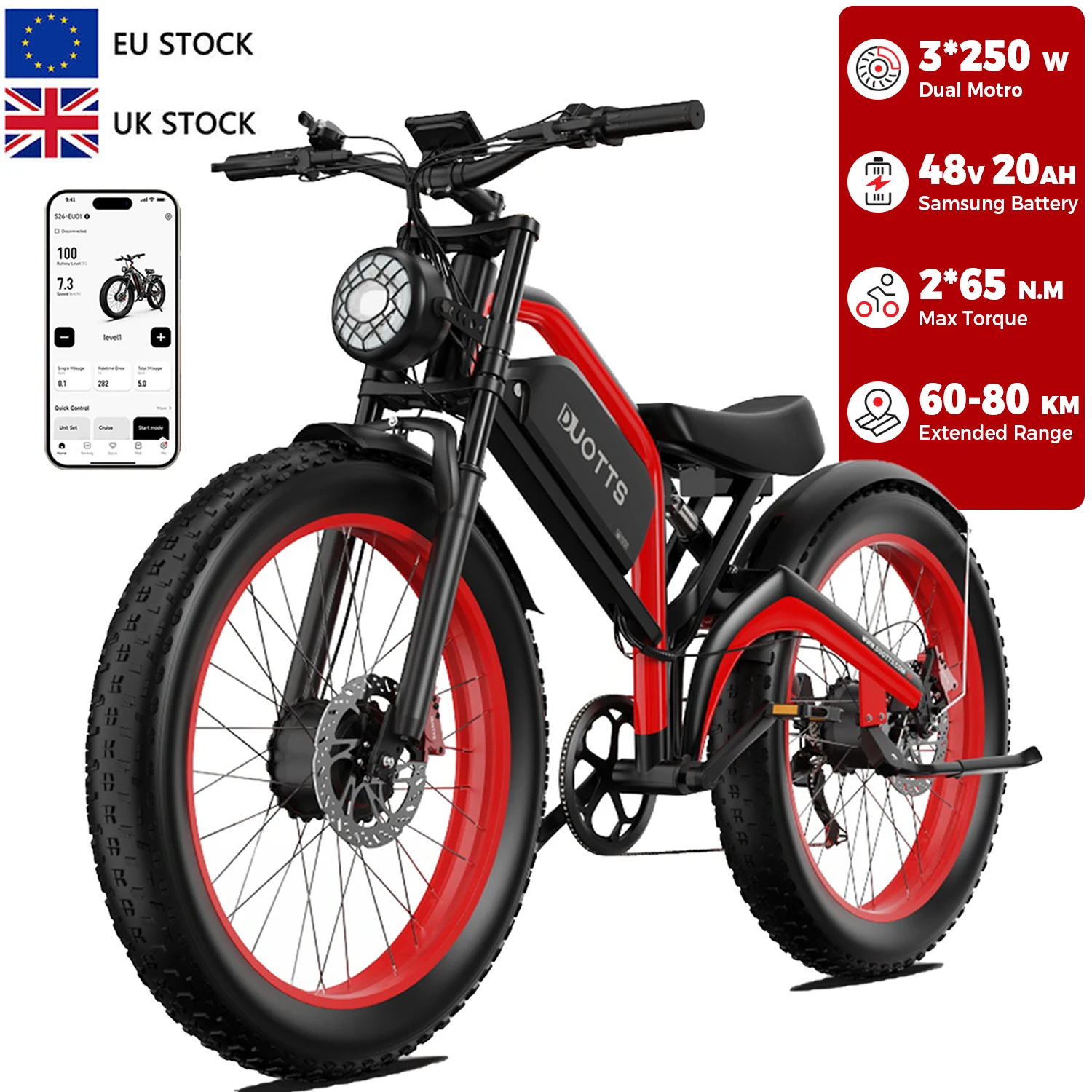 EU N26 48V Dual Motors Electric Hybrid MTB Road Dirt E Bike Ebike Mountain Fat Tire Electric Bike
EU N26 48V Dual Motors Electric Hybrid MTB Road Dirt E Bike Ebike Mountain Fat Tire Electric Bike