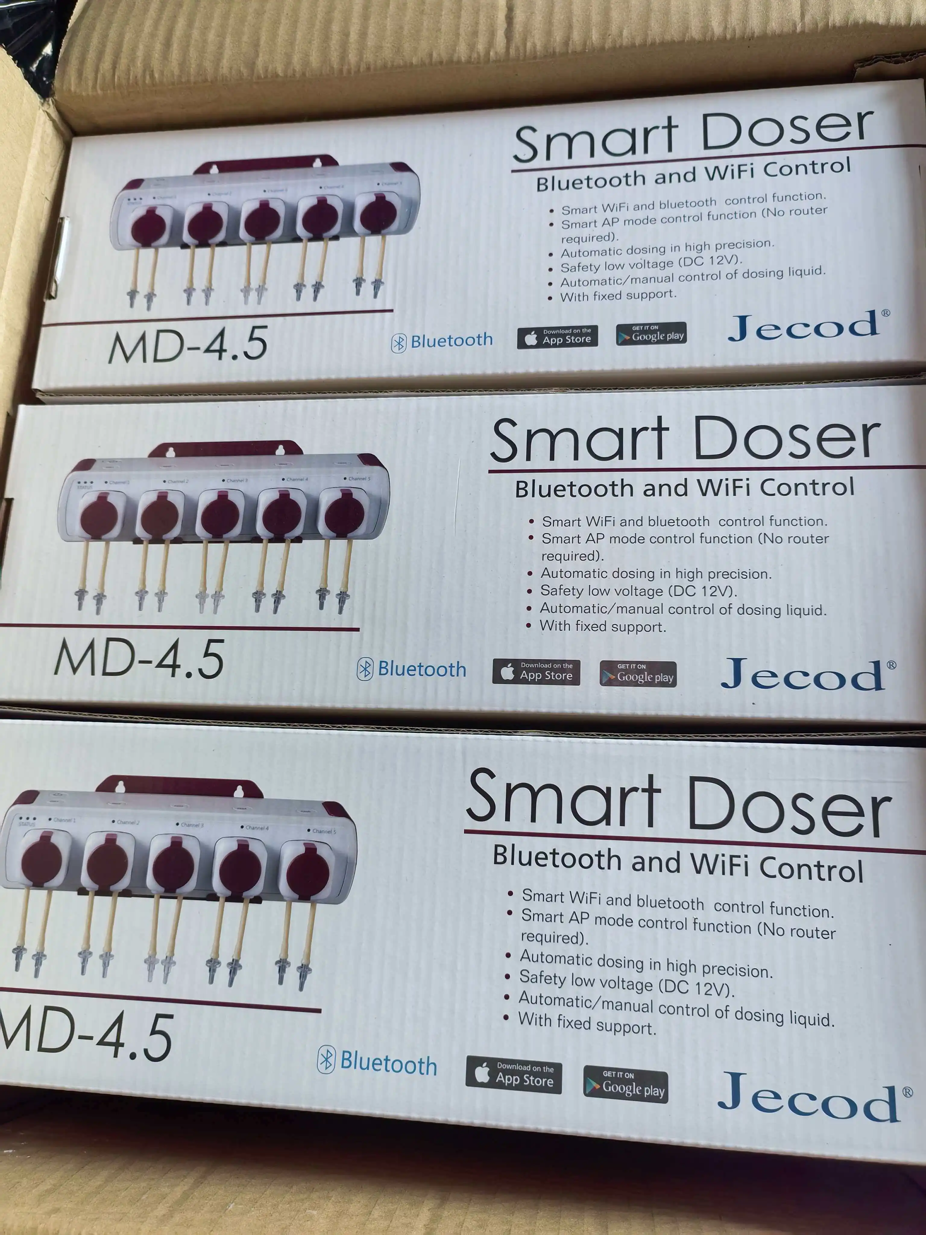 Jebao Jecod Smart Doser MD-4.5 WiFi Manual Control Aquarium Automatic Dosing Pump for Coral Reef Fish Tank
Jebao Jecod Smart Doser MD-4.5 WiFi Manual Control Aquarium Automatic Dosing Pump for Coral Reef Fish Tank