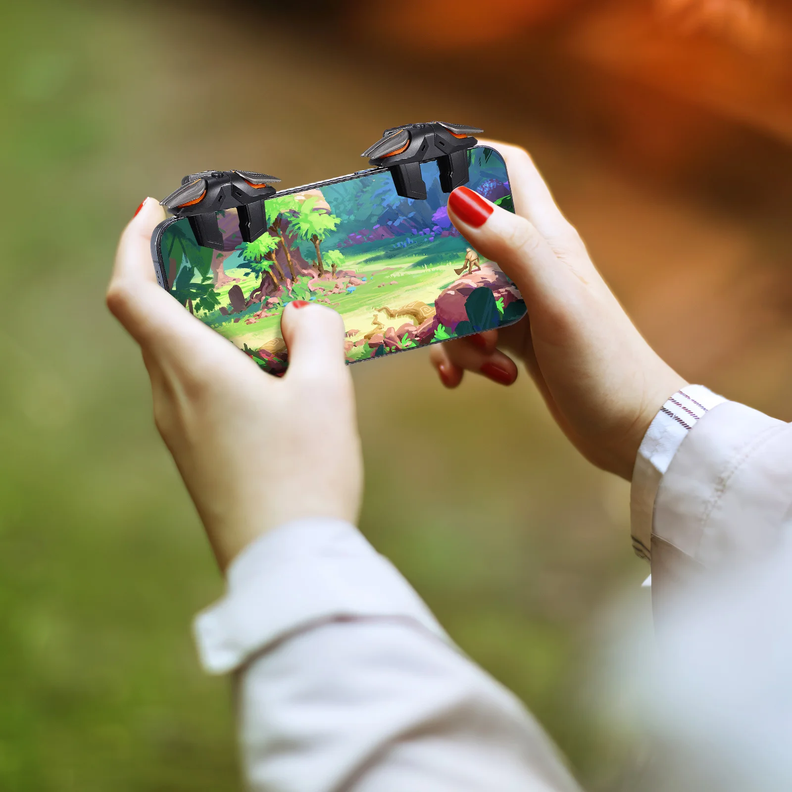 1 Set Mobile Controller Upgraded Chip High Sensitivity Ergonomic Non- Triggers Compatible With Most Game
1 Set Mobile Controller Upgraded Chip High Sensitivity Ergonomic Non- Triggers Compatible With Most Game