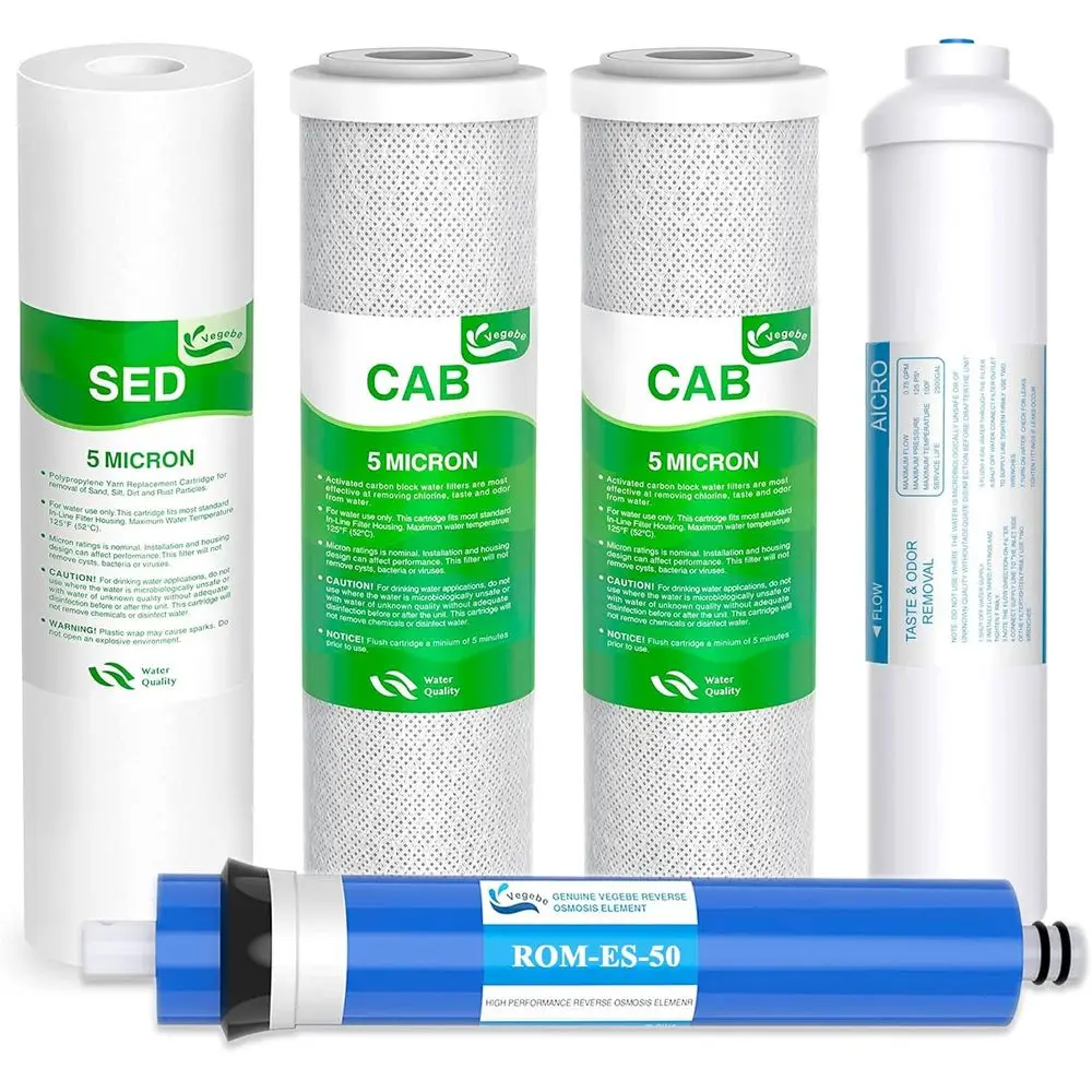 Stage 50 GPD RO Filter Set Replacement for Reverse Osmosis Systems with 1/4 Output
Stage 50 GPD RO Filter Set Replacement for Reverse Osmosis Systems with 1/4 Output