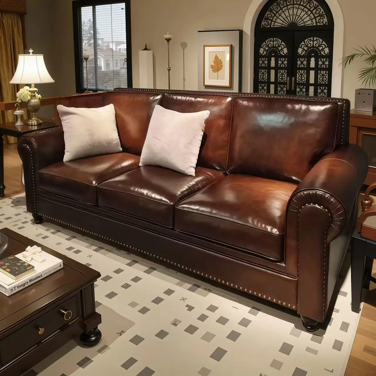 American Country Big Barton Leather Combination Small Apartment Retro Living Room Luxury Oil Wax Leather Villa Sofa
American Country Big Barton Leather Combination Small Apartment Retro Living Room Luxury Oil Wax Leather Villa Sofa