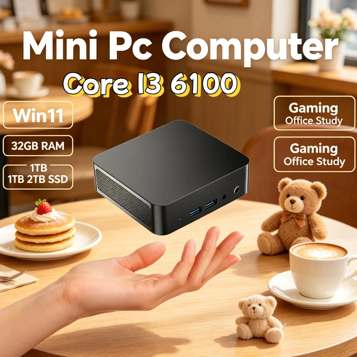 High-performance Core I3 6100 Mini PC Windows 11 Pro 4K HD 32GB RAM 1TB 2TB SSD WIFI 6 BT5.2 Reliable 3 Years Warranty
High-performance Core I3 6100 Mini PC Windows 11 Pro 4K HD 32GB RAM 1TB 2TB SSD WIFI 6 BT5.2 Reliable 3 Years Warranty
