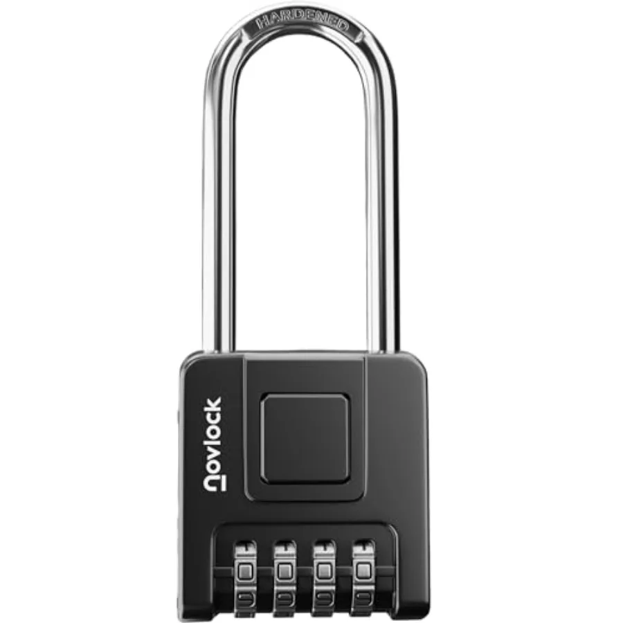 2.76 in Long Shackle Combination Lock for Outdoor and Indoor Heavy Duty, Weatherproof, 4-Digit Security Padlock for Gates, Fenc
2.76 in Long Shackle Combination Lock for Outdoor and Indoor Heavy Duty, Weatherproof, 4-Digit Security Padlock for Gates, Fenc