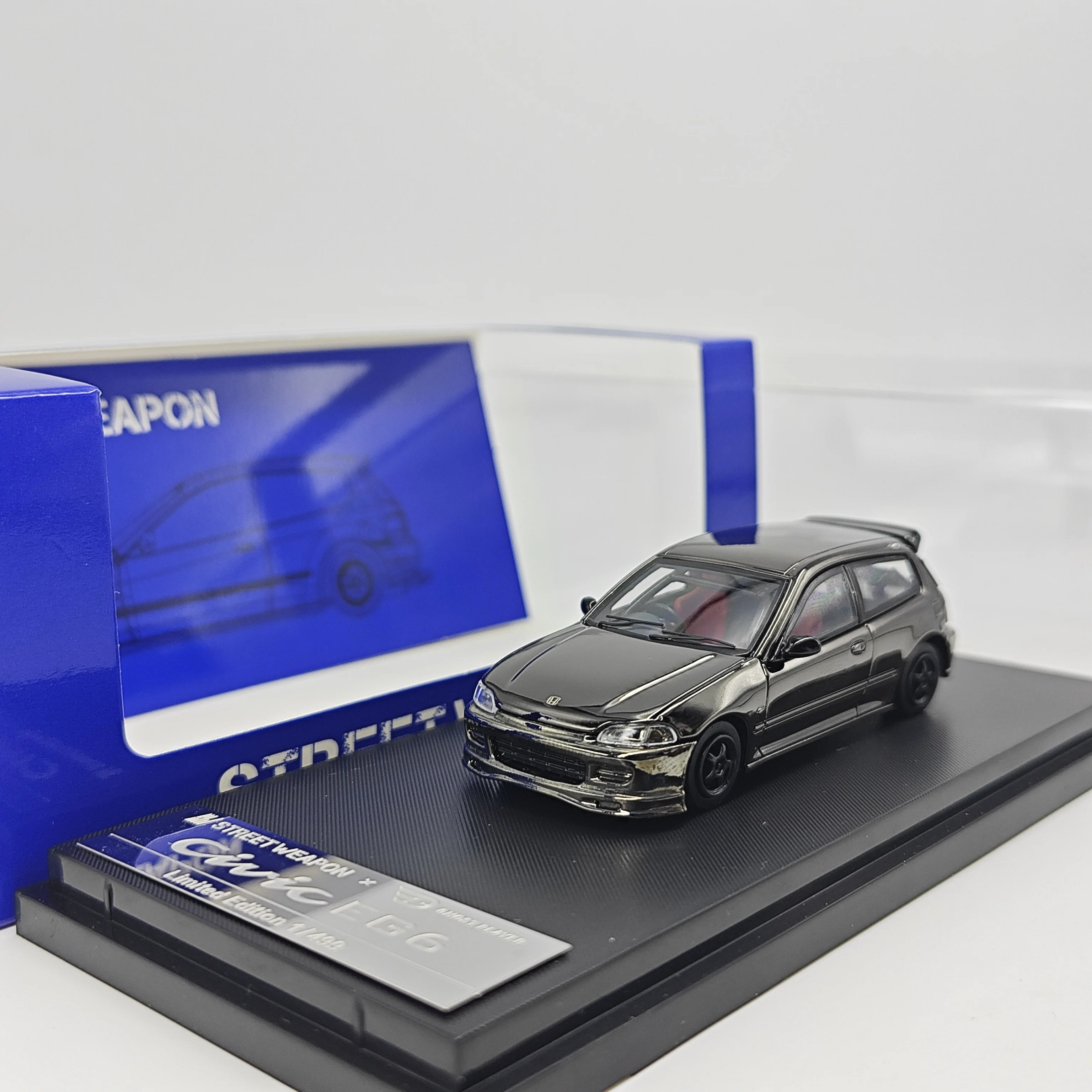 SW 1:64 EG6 Модель автомобиля из черного сплава с покрытием
SW 1:64 EG6 Модель автомобиля из черного сплава с покрытием