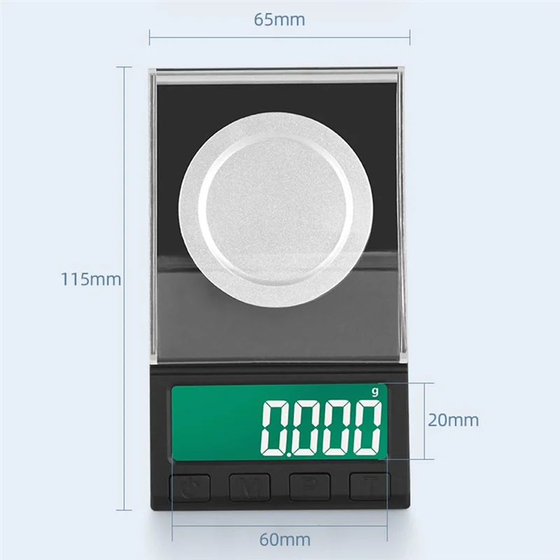 Portable Milligram Scale 100G/0.001G, High Precision Powder Scale With Cover, Backlit LCD
Portable Milligram Scale 100G/0.001G, High Precision Powder Scale With Cover, Backlit LCD