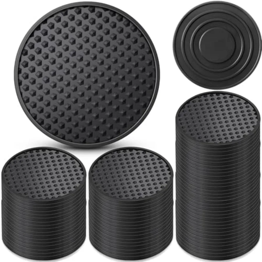 Pack Silicone Coasters for Drinks Nonslip Silicone Drink Coasters Cold Hot Heat Resistant for Table Tabletop Coffee Bar Black
Pack Silicone Coasters for Drinks Nonslip Silicone Drink Coasters Cold Hot Heat Resistant for Table Tabletop Coffee Bar Black