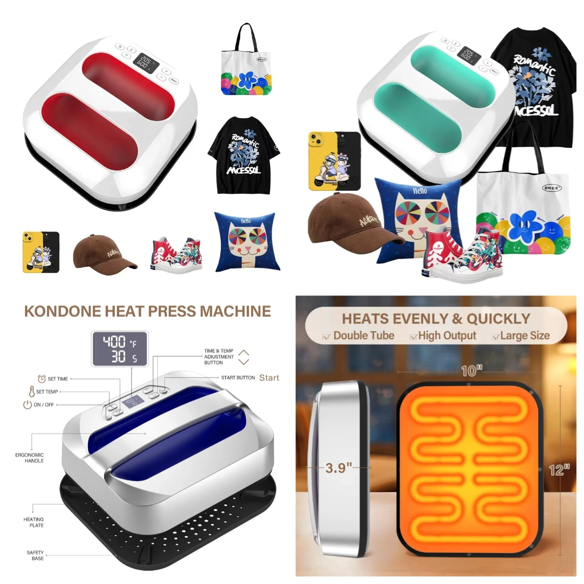 WJW Newest 9 Inch Portable Automatic/Manual T-Shirt Heat Press Machine Combo Handheld Flatbed Printer for Home Use Plate Garment
WJW Newest 9 Inch Portable Automatic/Manual T-Shirt Heat Press Machine Combo Handheld Flatbed Printer for Home Use Plate Garment