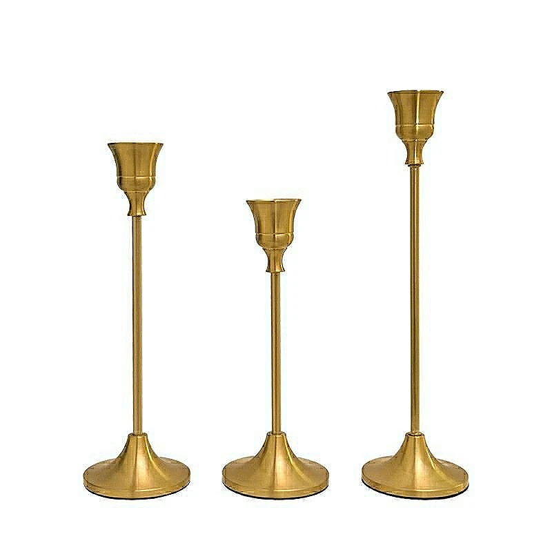 European Gold Candle Holders Set of 3, Iron Craft Taper Candle Stick for Romantic Dinner, Luxury Home Table Decor Centerpiece
European Gold Candle Holders Set of 3, Iron Craft Taper Candle Stick for Romantic Dinner, Luxury Home Table Decor Centerpiece
