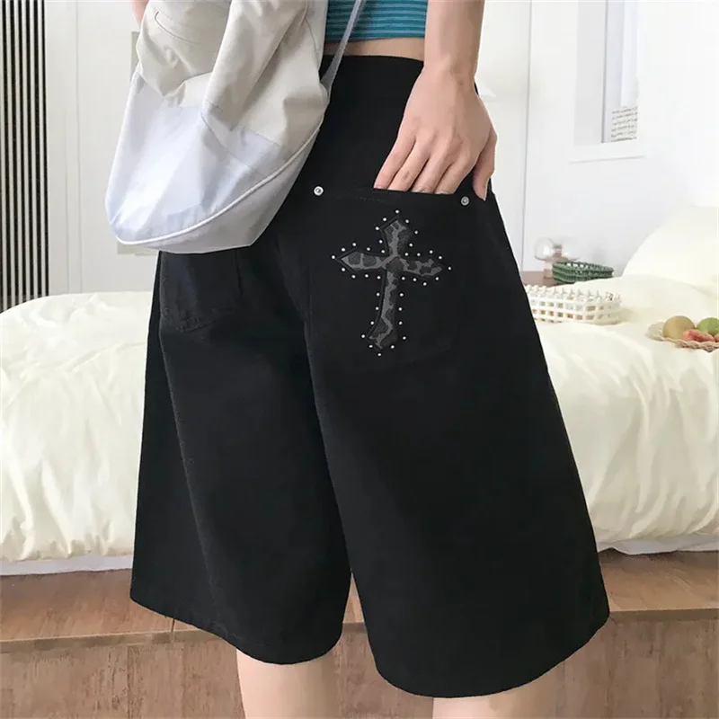 Summer 2026 Chic Fashion Leopard Print Cross Brick Casual Wide Leg Denim Short Pants Women High Waist Cotton 100% Black
Summer 2026 Chic Fashion Leopard Print Cross Brick Casual Wide Leg Denim Short Pants Women High Waist Cotton 100% Black