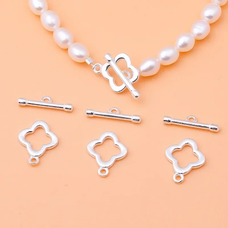 S925 sterling silver jewelry clasp four leaf grass OT clasp manual DIY bracelet necklace end connection clasp accessories
S925 sterling silver jewelry clasp four leaf grass OT clasp manual DIY bracelet necklace end connection clasp accessories