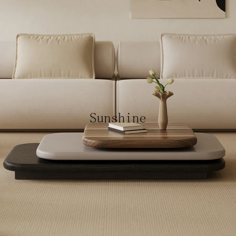Wabi Sabi wind rotating light luxury modern high-end atmosphere minimalist rectangular coffee table
Wabi Sabi wind rotating light luxury modern high-end atmosphere minimalist rectangular coffee table