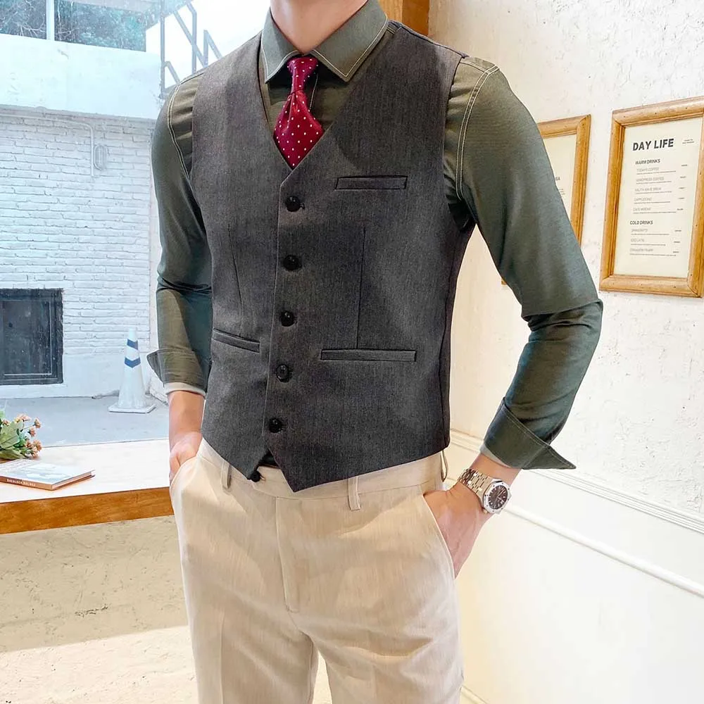 New Fashion Leisure Vest Men's Casual Suit Waistcoat Slim Fit Business Office Clothing
New Fashion Leisure Vest Men's Casual Suit Waistcoat Slim Fit Business Office Clothing