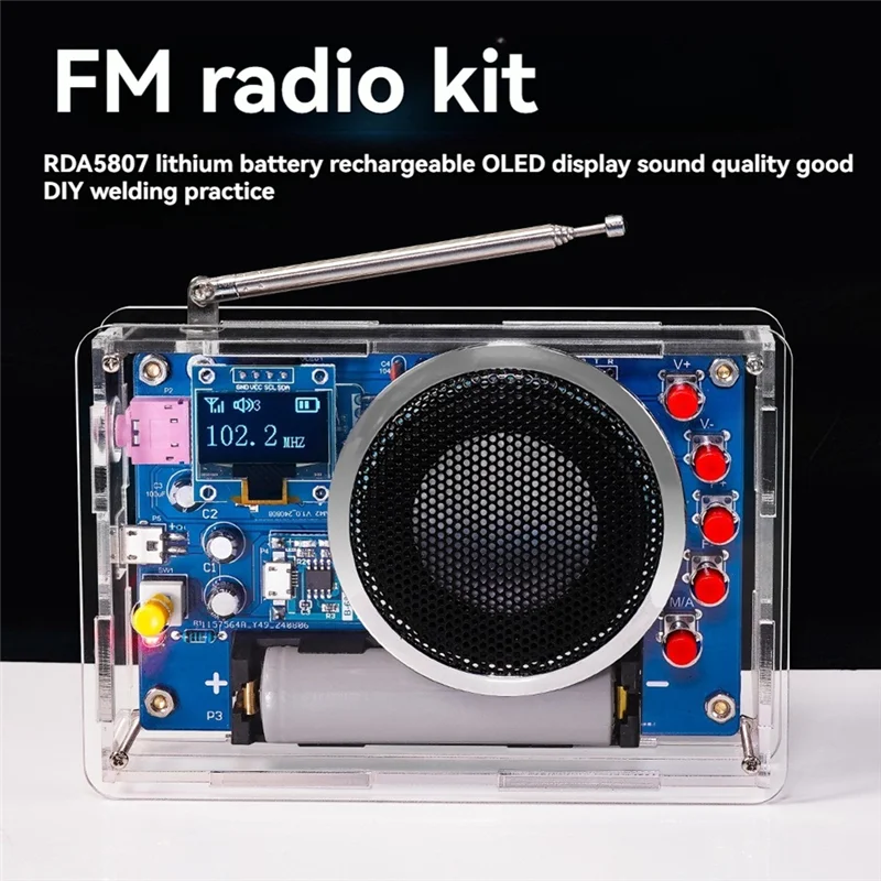 FM-радио DIY электронный комплект с OLED-дисплеем электронная сварка практика сборки производственный комплект DIY сборный комплект-BAAX
FM-радио DIY электронный комплект с OLED-дисплеем электронная сварка практика сборки производственный комплект DIY сборный комплект-BAAX