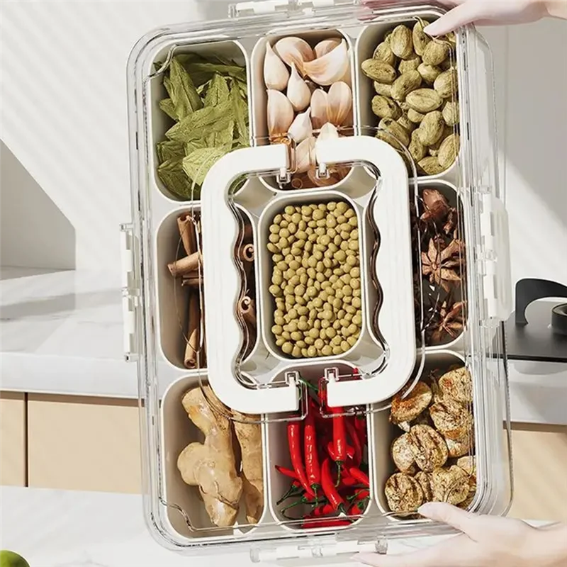 A56X Grids Divided Serving Tray Storage Box Portable Sub-Format Seasoning Separator Box Fresh-Keeping Snack Fruits Food Box
A56X Grids Divided Serving Tray Storage Box Portable Sub-Format Seasoning Separator Box Fresh-Keeping Snack Fruits Food Box