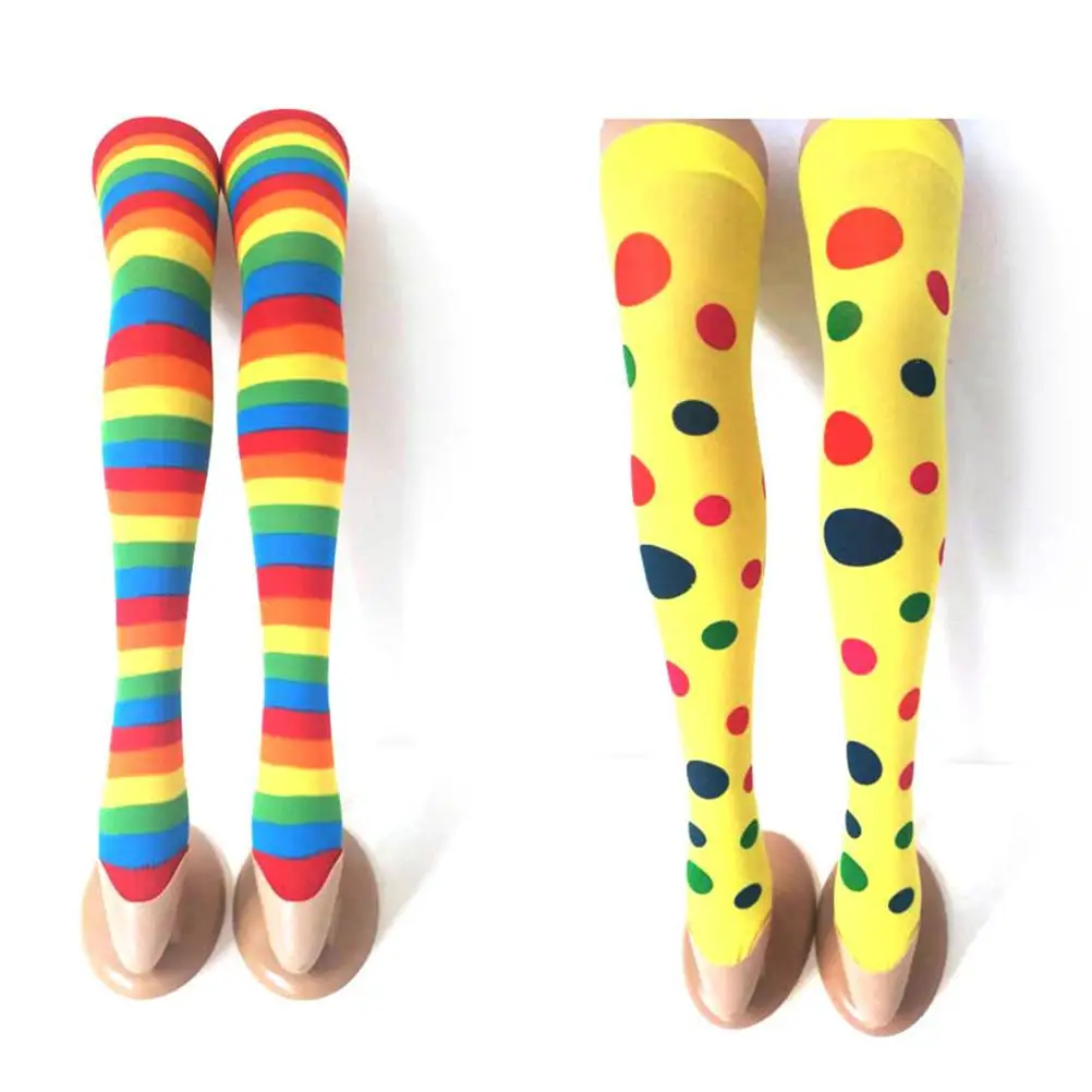 4pcs Printing Long Stockings Colorful Socks Colorful Clown Tube Socks Rainbow Stripes Cosplay Dress Up Props
4pcs Printing Long Stockings Colorful Socks Colorful Clown Tube Socks Rainbow Stripes Cosplay Dress Up Props