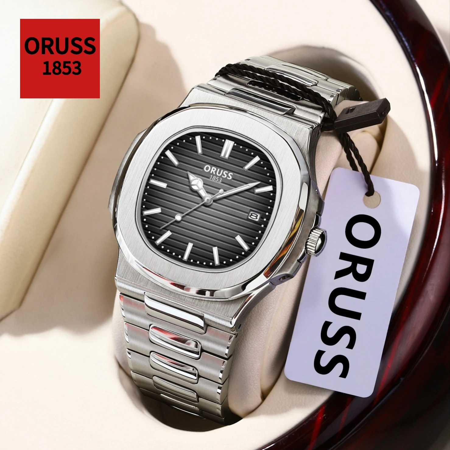 ORUSS Square Luxury Men Wristwatch Waterproof Luminous Date Stainless Steel Male Clock Business Sports Quartz Watches For Men
ORUSS Square Luxury Men Wristwatch Waterproof Luminous Date Stainless Steel Male Clock Business Sports Quartz Watches For Men