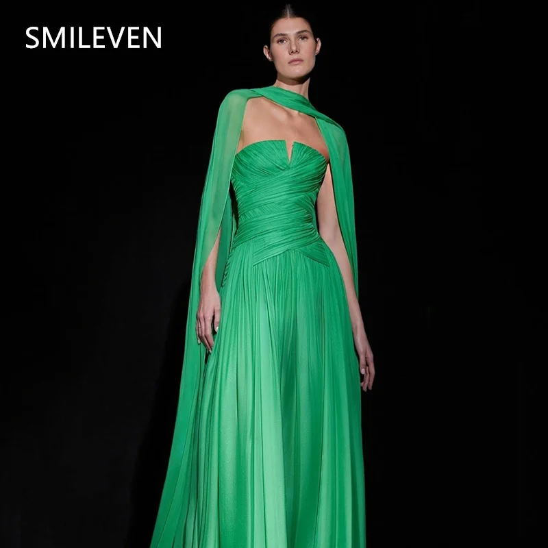 Smileven Green Stunning Modest Prom Dress Full-Length فساتين سهرة Evening Gowns Occasion Dress Customized 2025
Smileven Green Stunning Modest Prom Dress Full-Length فساتين سهرة Evening Gowns Occasion Dress Customized 2025