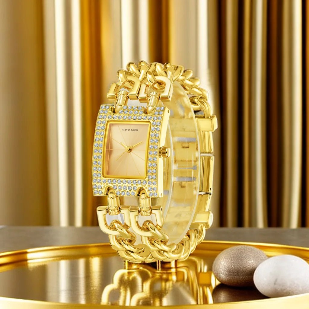 1PCS Luxury Quartz Watch Set With Diamond Rectangular Dial Hollow Electroplate Quartz Wrist Watch For Ladies Fashion Gift
1PCS Luxury Quartz Watch Set With Diamond Rectangular Dial Hollow Electroplate Quartz Wrist Watch For Ladies Fashion Gift