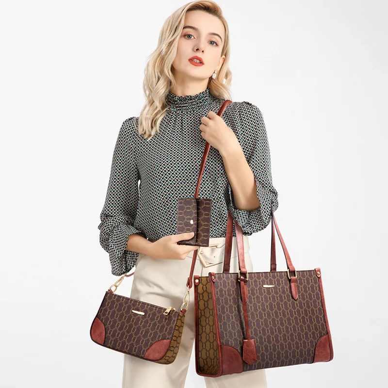 Women Fashion Synthetic Leather Handbags Tote Bag Shoulder Top Handle Satchel Purse Set 3pcs Oblique Span Bags Large Capacity
Women Fashion Synthetic Leather Handbags Tote Bag Shoulder Top Handle Satchel Purse Set 3pcs Oblique Span Bags Large Capacity
