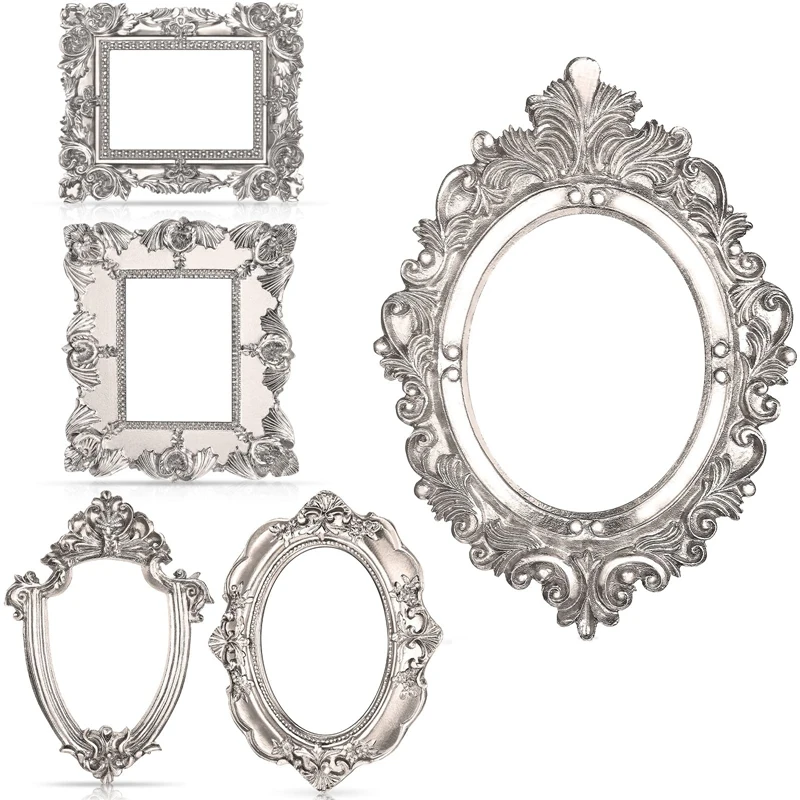 5Pcs Vintage Resin Picture Frame Flower Oval Rectangle Frame, Tabletop Jewelry Display Frame For Photography Home Decor
5Pcs Vintage Resin Picture Frame Flower Oval Rectangle Frame, Tabletop Jewelry Display Frame For Photography Home Decor