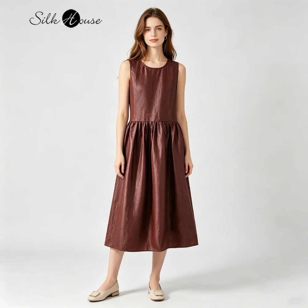 2026 Fashion Summer Clothing 100% Natural Mulberry Silk Red Cloud Yarn Turtles Crack Loose Versatile Sleeveless Tank Top Dress
2026 Fashion Summer Clothing 100% Natural Mulberry Silk Red Cloud Yarn Turtles Crack Loose Versatile Sleeveless Tank Top Dress