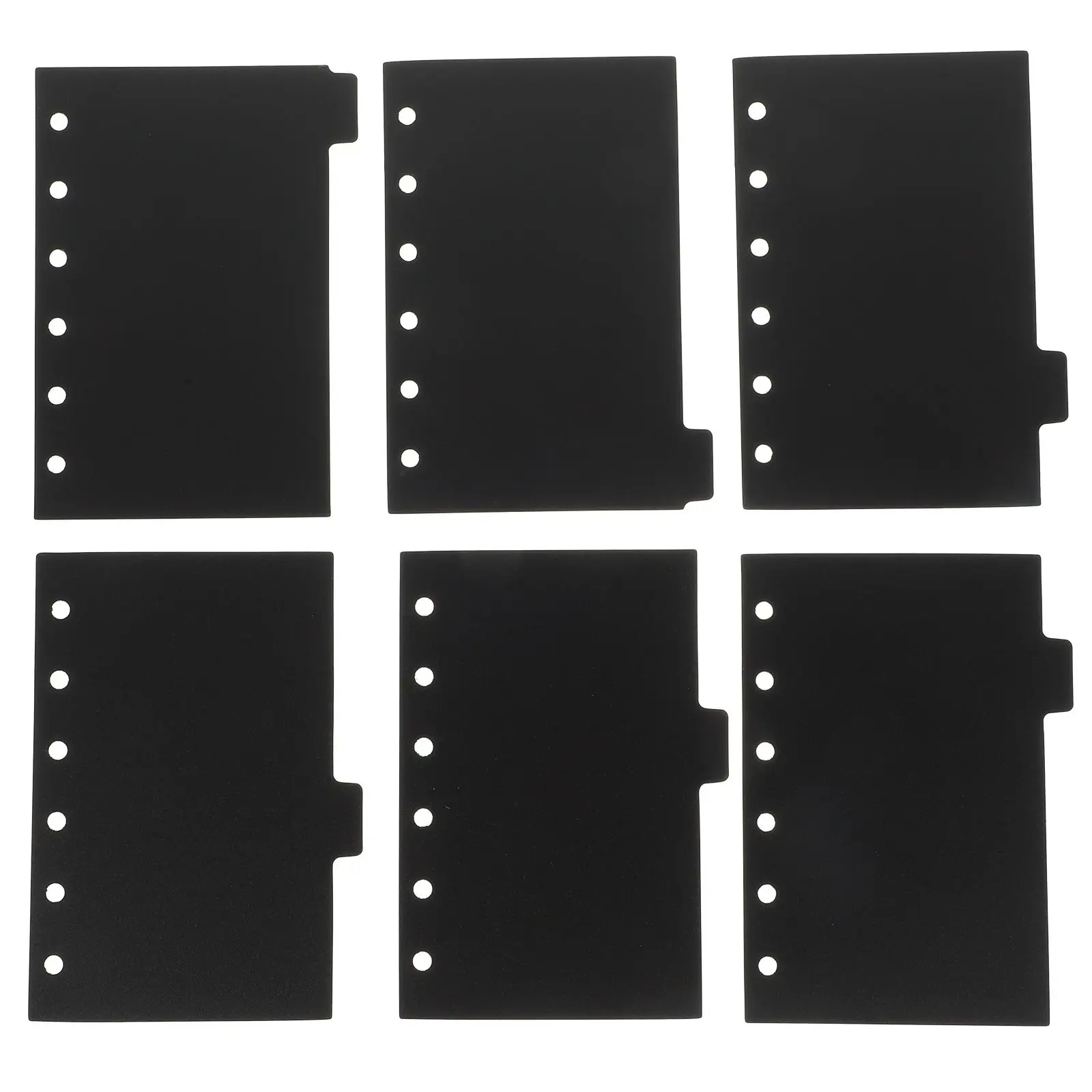 6 Sheets A6 Size Black PP Material Loose-leaf Notebook Dividers for 6 Rings Binder Organizing Planner Tabs Pages
6 Sheets A6 Size Black PP Material Loose-leaf Notebook Dividers for 6 Rings Binder Organizing Planner Tabs Pages