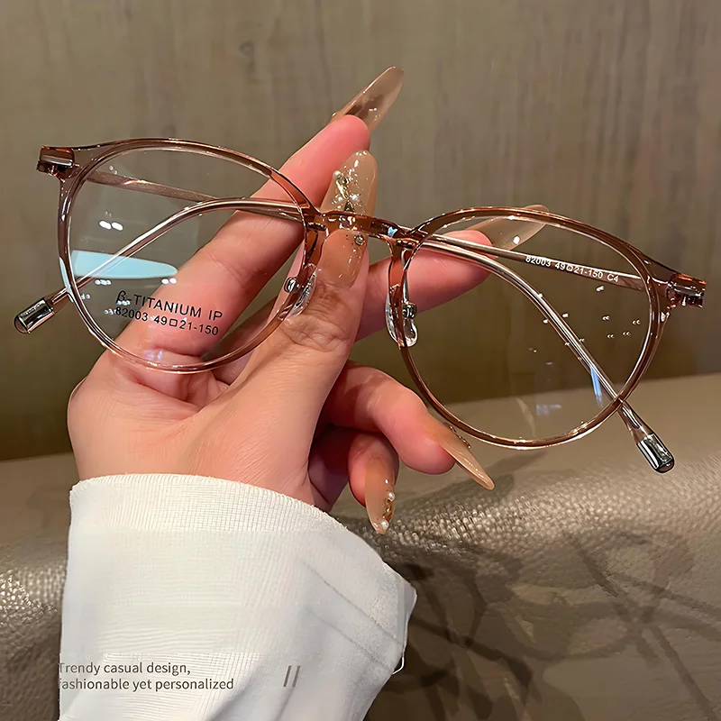 Ultralight TR90 β Titanium Round Women's Optical Glasses Frame Flexible Anti-Slip Legs Plastic Eyewear for Comfort Lifestyle 
Ultralight TR90 β Titanium Round Women's Optical Glasses Frame Flexible Anti-Slip Legs Plastic Eyewear for Comfort Lifestyle
