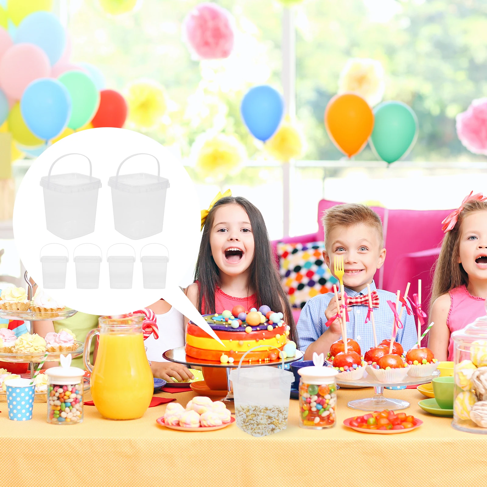 10Pcs Small Clear Bucket for Milk Tea Ice Cream Fruit Storage with Lid 500Ml Party Cold Drink Snacks Container
10Pcs Small Clear Bucket for Milk Tea Ice Cream Fruit Storage with Lid 500Ml Party Cold Drink Snacks Container