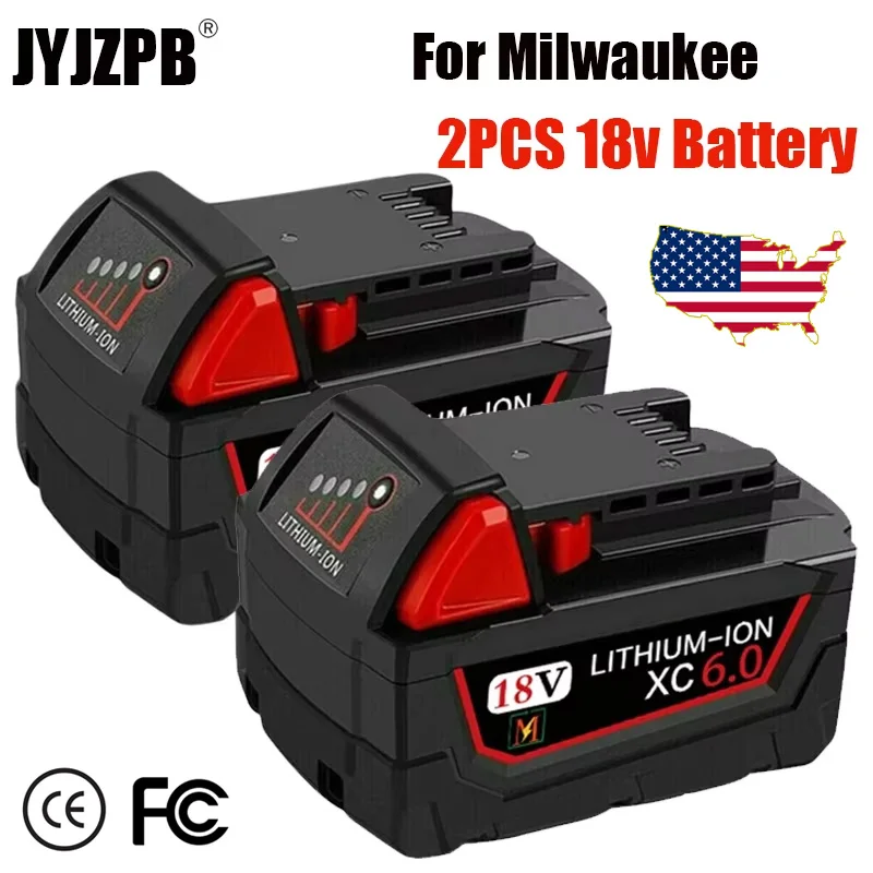 18V 6.0Ah For Milwaukee M18 Battery Rechargeable Milwaukee M18 XC Lithium Battery 48-11-1860 48-11-1850 48-11-1840 48-11-1820
18V 6.0Ah For Milwaukee M18 Battery Rechargeable Milwaukee M18 XC Lithium Battery 48-11-1860 48-11-1850 48-11-1840 48-11-1820