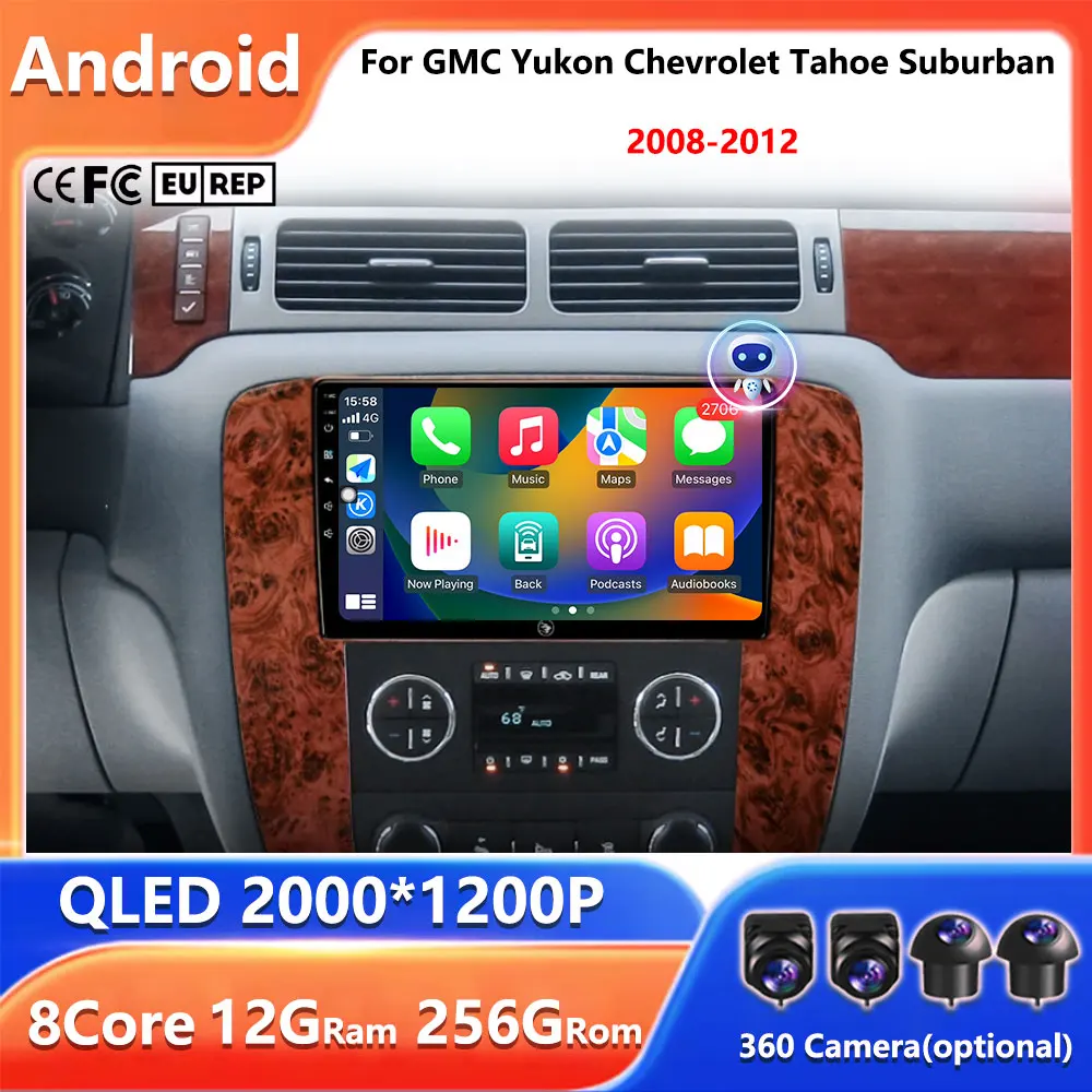 Android Auto для GMC Yukon 3 GMT 900 для Chevrolet Tahoe 3 2006-2014 Автомобильный радиоприемник Мультимедийный видеоплеер Навигация WIFI
Android Auto для GMC Yukon 3 GMT 900 для Chevrolet Tahoe 3 2006-2014 Автомобильный радиоприемник Мультимедийный видеоплеер Навигация WIFI
