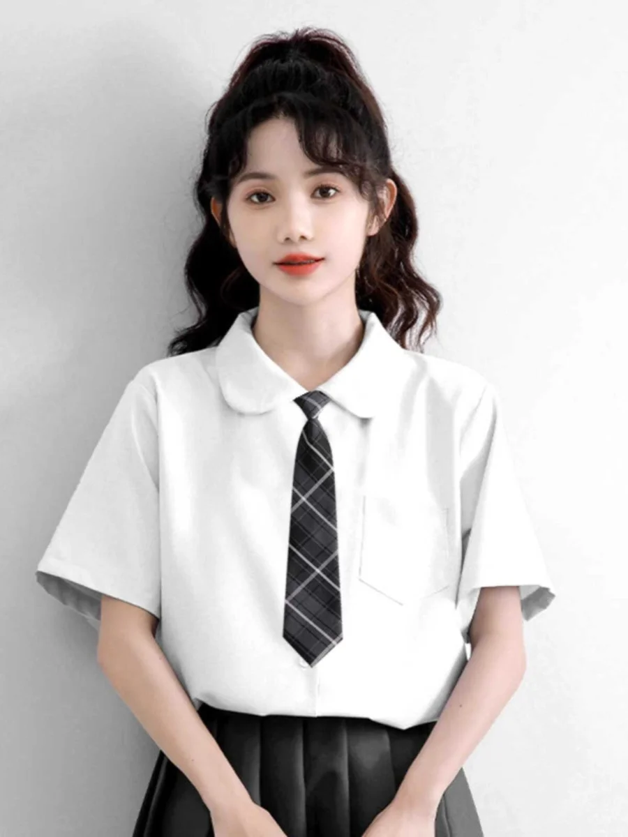 Loose Short Sleeve White Shirt Female Doll Collar JK Uniform Summer New Versatile Class Uniform Design Sense Female Top
Loose Short Sleeve White Shirt Female Doll Collar JK Uniform Summer New Versatile Class Uniform Design Sense Female Top