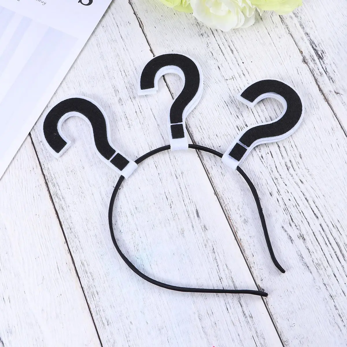 Question Mark Headband Non- Woven Funny Hair Band Hair Accessories Selfie Photo Booth Props Party Costume For ( Black )
Question Mark Headband Non- Woven Funny Hair Band Hair Accessories Selfie Photo Booth Props Party Costume For ( Black )