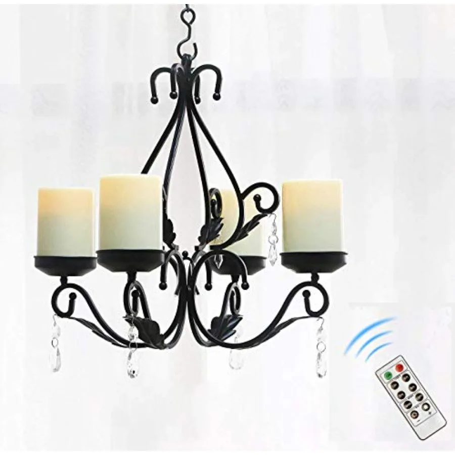 Flameless Candles Chandelier 4-Light Waterproof Crystal Metal Wall Sconces Modern Farmhouse Table Lamp with Remote Control and
Flameless Candles Chandelier 4-Light Waterproof Crystal Metal Wall Sconces Modern Farmhouse Table Lamp with Remote Control and