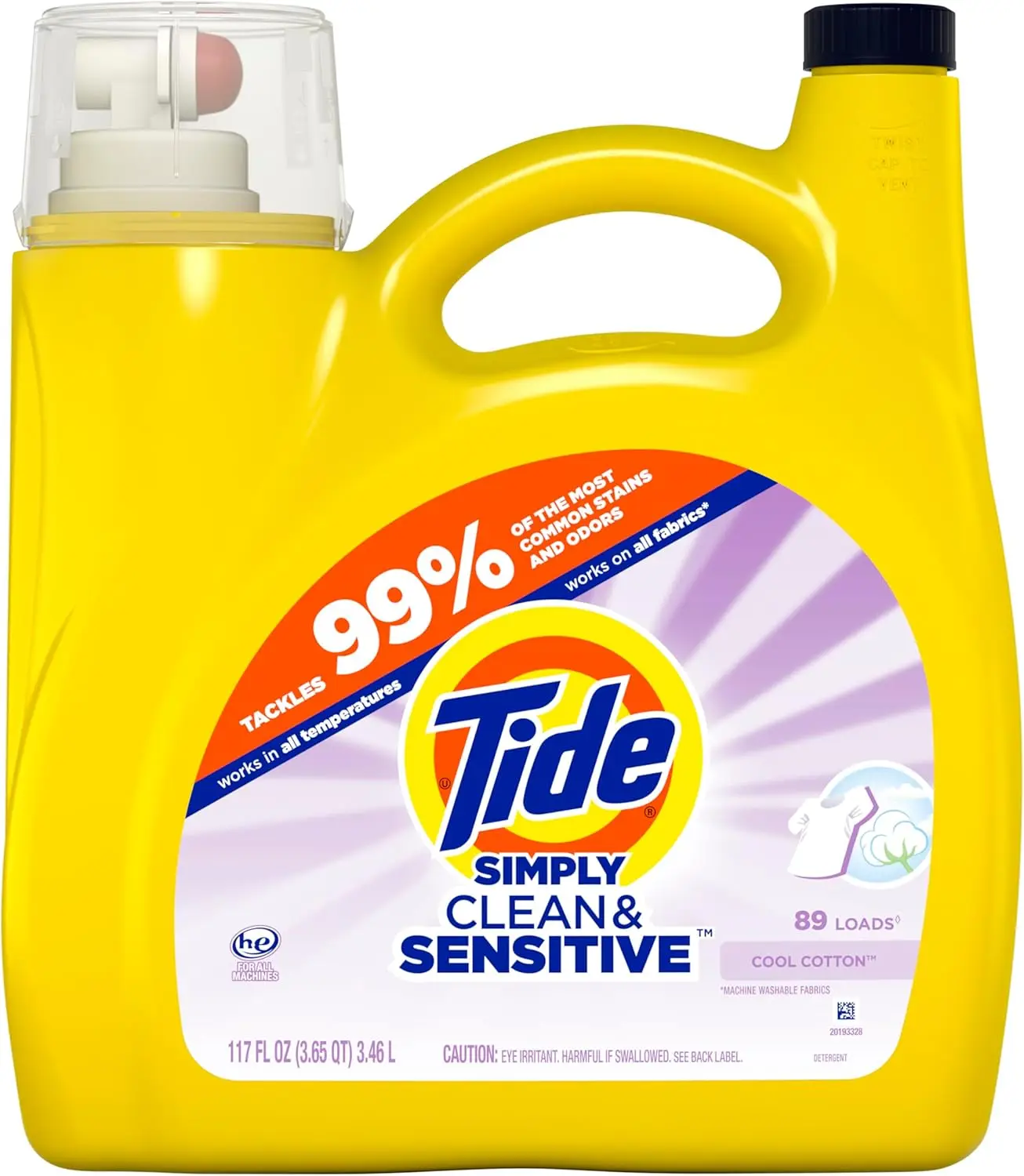 Жидкое моющее средство для стирки Simply Clean & Sensitive, аромат прохладного хлопка, на 89 стирок, 117 жидких унций - нежно к коже
Жидкое моющее средство для стирки Simply Clean & Sensitive, аромат прохладного хлопка, на 89 стирок, 117 жидких унций - нежно к коже