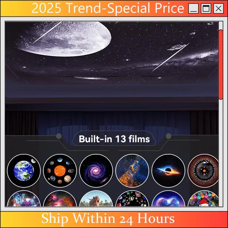 A61Z Deals 4K Ultra HD Universe Galaxy LED Projection Light 13 Pieces Dynamic Galaxy Meteor Bedroom Atmosphere Light Gift Light
A61Z Deals 4K Ultra HD Universe Galaxy LED Projection Light 13 Pieces Dynamic Galaxy Meteor Bedroom Atmosphere Light Gift Light