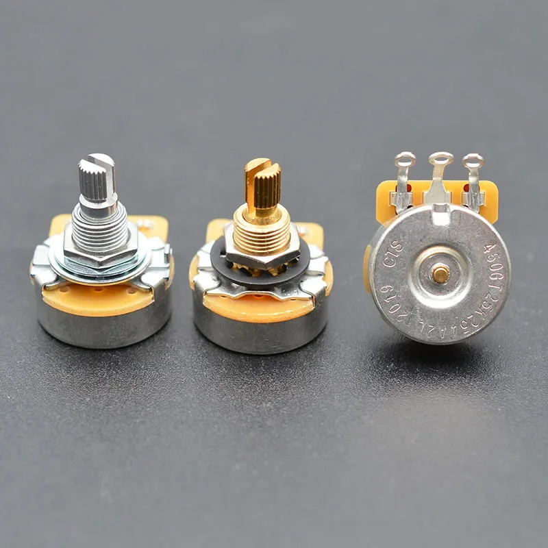 4PCS CTS Pots Log A or Linear for Electric Guitars 250k/500k Brass/Aluminum Shaft Volume Tone Potentiometers
4PCS CTS Pots Log A or Linear for Electric Guitars 250k/500k Brass/Aluminum Shaft Volume Tone Potentiometers