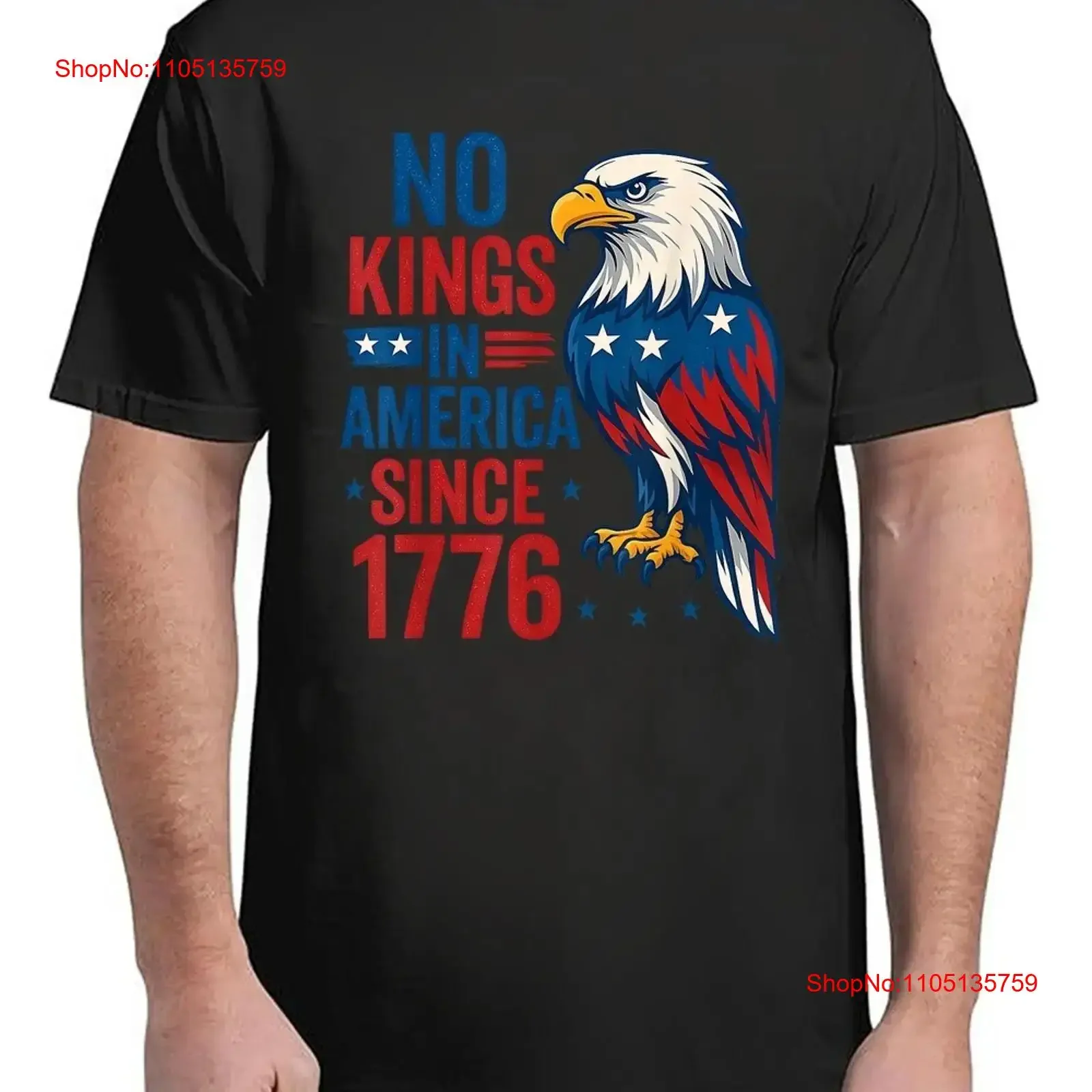 No Kings In America Since 1776 Patriotic USA Eagle Design Adult S 4XL T Shirt vintage Washed Stylish Slightly graphic homme
No Kings In America Since 1776 Patriotic USA Eagle Design Adult S 4XL T Shirt vintage Washed Stylish Slightly graphic homme