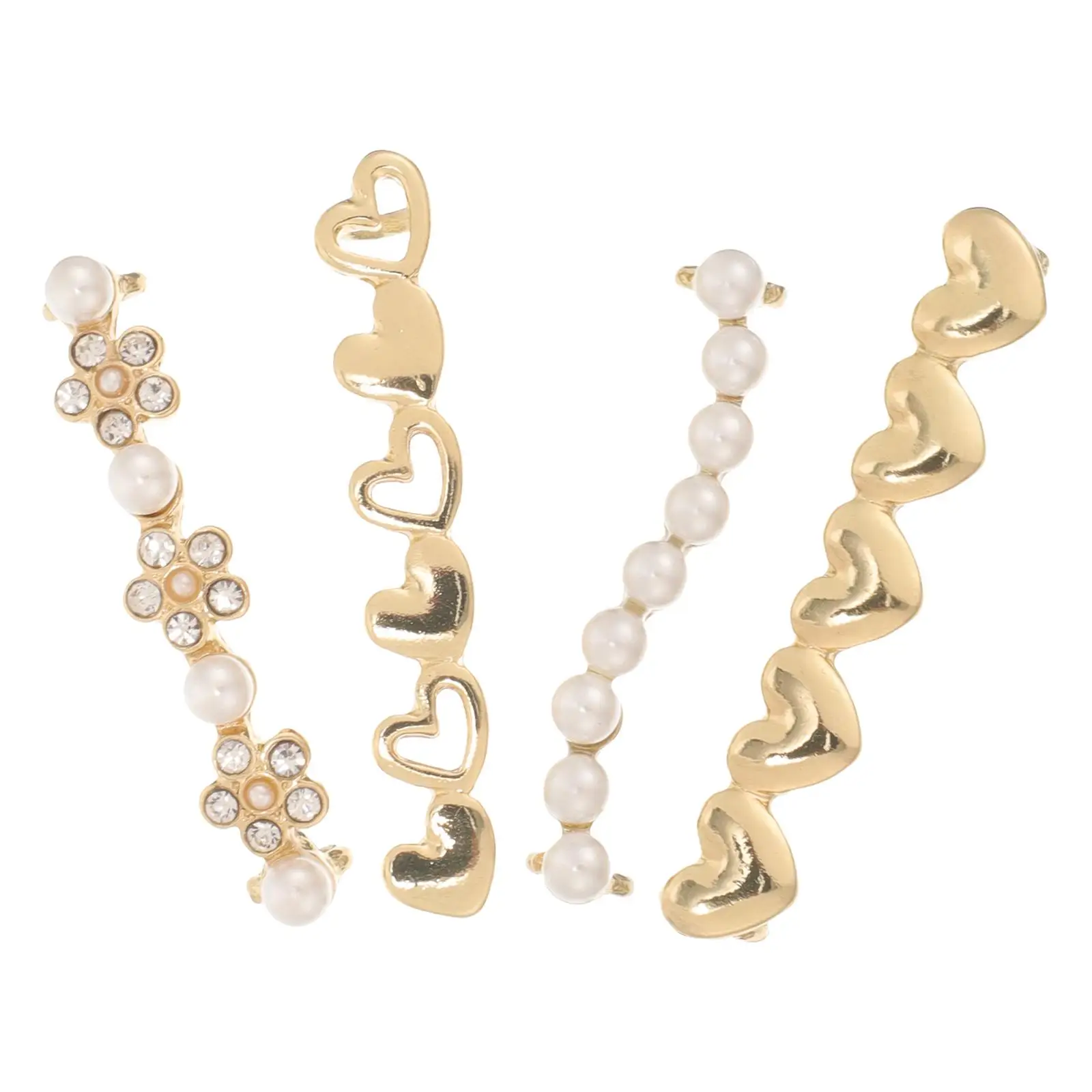 4 Pcs Metal Shoe Buckle Decorations Pearl Gem Flower for Sneakers Accessories Shoelace Clips
4 Pcs Metal Shoe Buckle Decorations Pearl Gem Flower for Sneakers Accessories Shoelace Clips