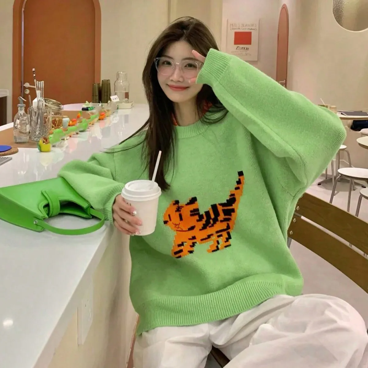 Autumn Korean Style Green Knitwears for Women, New Spring and Autumn High-End, Beautiful Tops That Are Popular This Year
Autumn Korean Style Green Knitwears for Women, New Spring and Autumn High-End, Beautiful Tops That Are Popular This Year