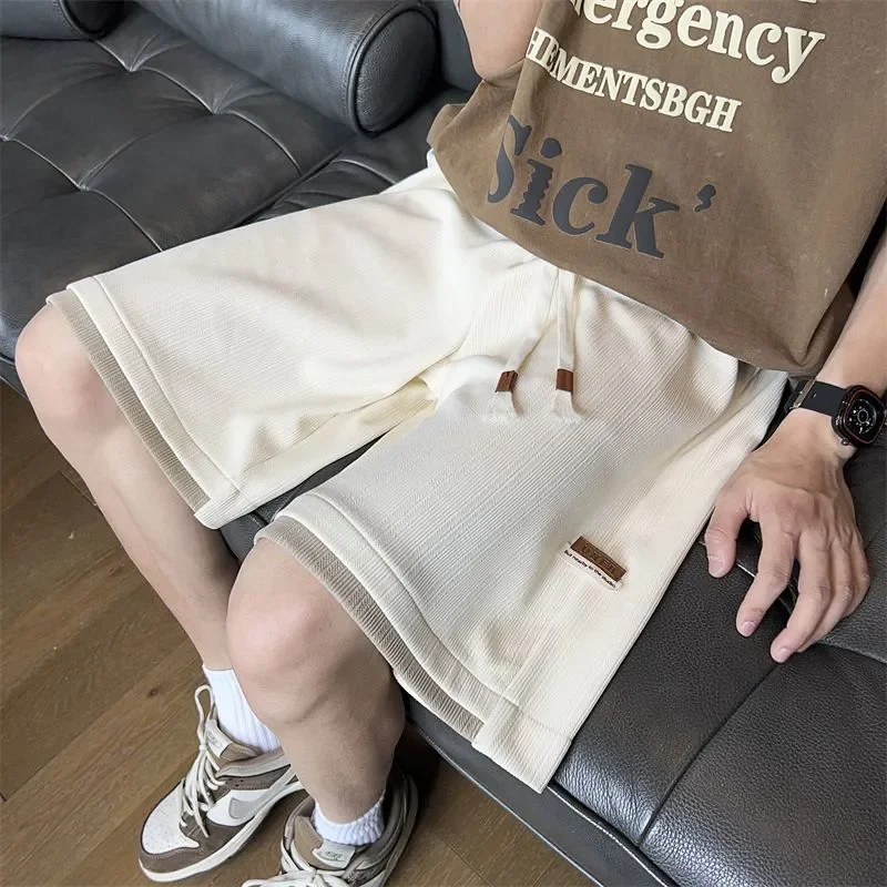 Men's Ice Silk Drawstring Casual Shorts Loose Contrast Trim Sports Five Point Pants Summer Daily Wear
Men's Ice Silk Drawstring Casual Shorts Loose Contrast Trim Sports Five Point Pants Summer Daily Wear