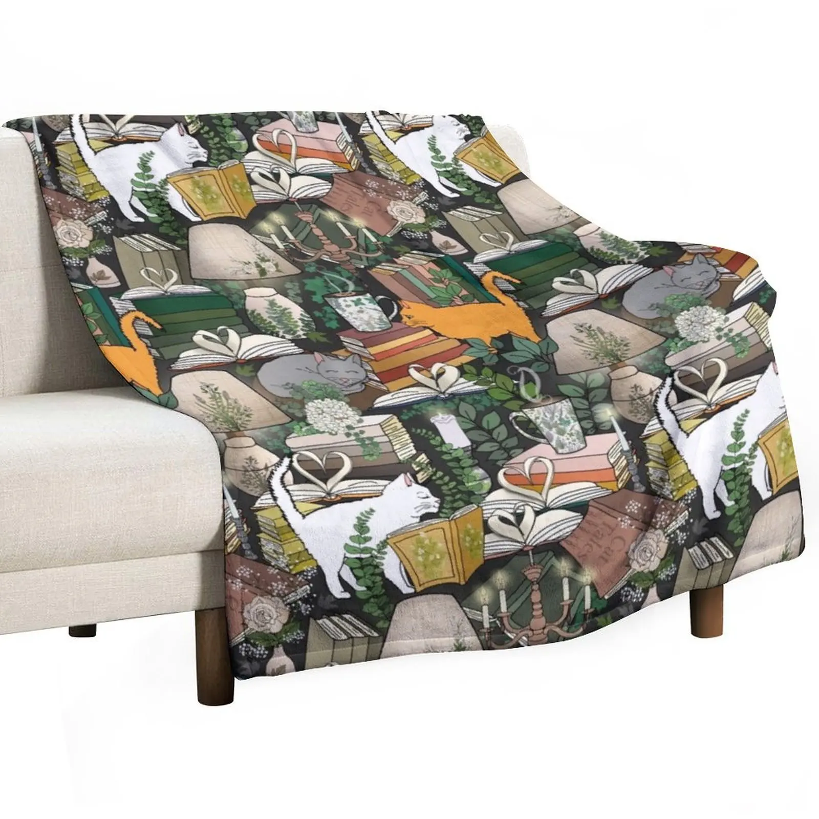 Cozy Cat Cafe and Bookstore Throw Blanket Furrys Decorative Sofas warm winter Blankets
Cozy Cat Cafe and Bookstore Throw Blanket Furrys Decorative Sofas warm winter Blankets