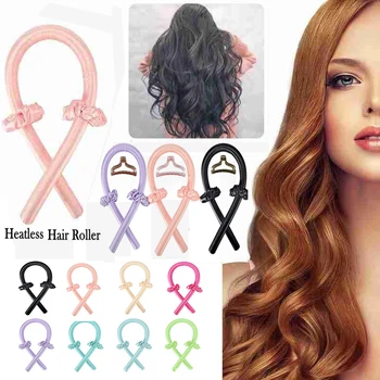 Heatless Hair Curlers 컬링 아이언 머리띠 게으른 경기자 실크 Heatless Curling Wand 곱슬 머리 스타일링 도구 만들기 boucleur cheveux