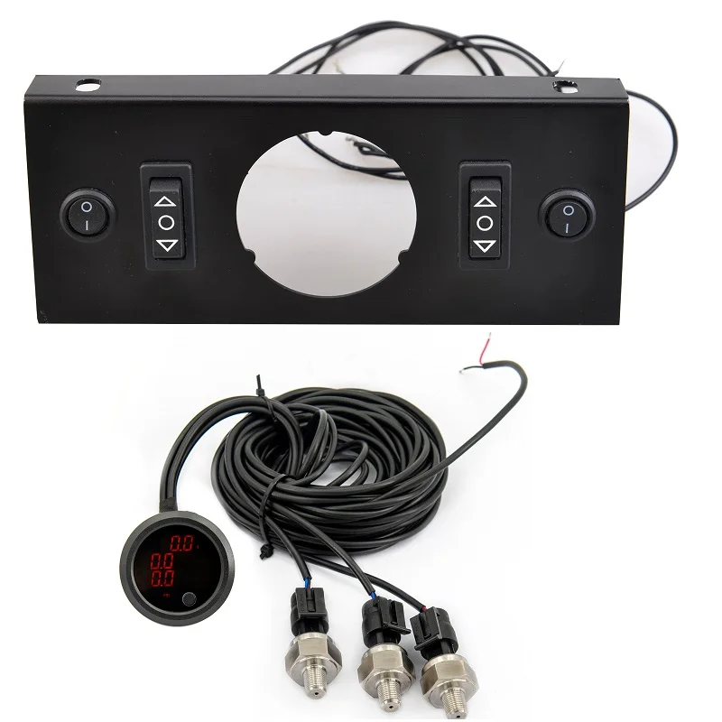 Air Suspension Three Display Air Pressure Gauge with Paddle Valve Switch for Air Ride Tuck
Air Suspension Three Display Air Pressure Gauge with Paddle Valve Switch for Air Ride Tuck